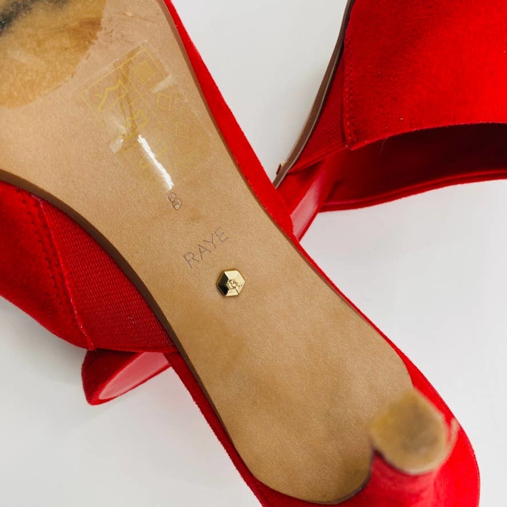 Raye Red Black Colorblock Phoebe Suede Slip On Mu… - image 8